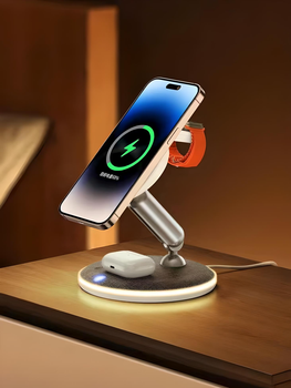 Беспроводное зарядное устройство Remax RP-W90 3в1 для iPhone, наушников AirPods, смарт-часов AppleWatch, WH