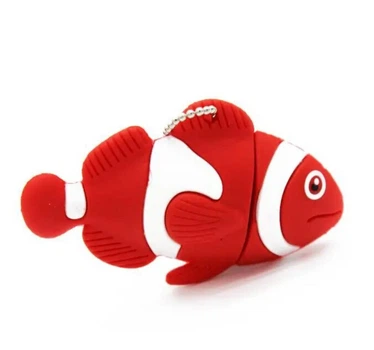 USB Флешка Брелок UDisc Рыбка Nemo 64Gb Красная