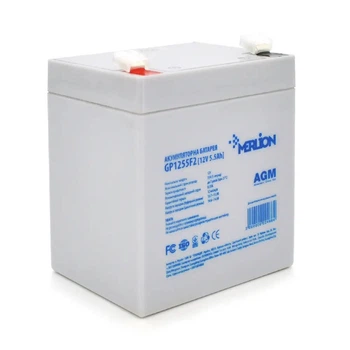 Аккумулятор мультигелевый MERLION GP1255F2 12V 5.5 Ah AGM