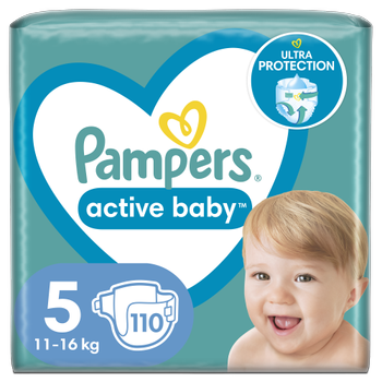Pieluchy Pampers Active Baby Rozmiar 5 (11-16 kg) 110 szt (8001090951779)