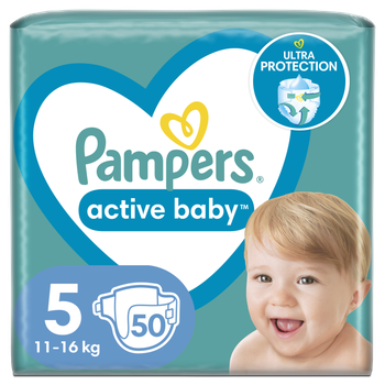 Підгузки Pampers Active Baby Розмір 5 (11-16 кг) 50 шт (8006540032923)