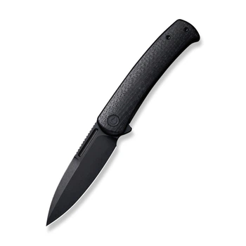Ніж складаний туристичний Civivi Cetos, (8.8 см) 14C28N / Micarta & Stainless чорний