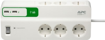 Мережевий фільтр APC Essential SurgeArrest 6 outlets + 2 USB (PM6U-GR)