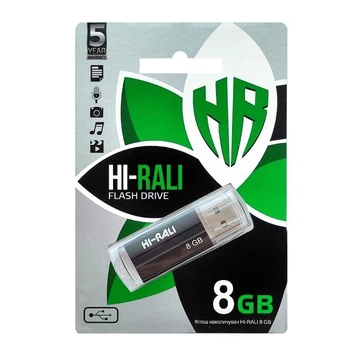 Флеш-накопичувач USB 8GB Hi-Rali Classic Series Black