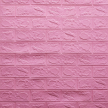 3D декоративная панель самоклейка Sticker Wall 77х70х0,3 см (hoz0010291) Розовый