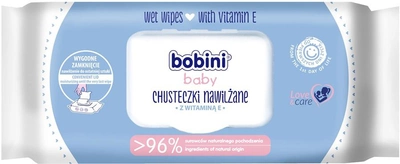 Вологі серветки Bobini Baby для дітей та немовлят 70 шт (5900465071506)