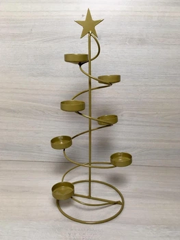Подсвечник металлический Decorart Елка 30х9 см