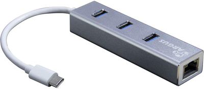 Adapter Argus USB 2.0/3.0/Typ C do RJ45 LAN z hubem USB (88885440)
