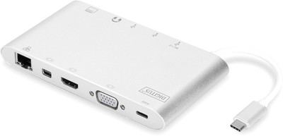 USB-хаб Digitus Universal Docking Station USB Type-C Silver (DA-70861)