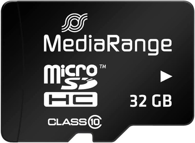 Карта пам'яті MediaRange microSDHC 32GB Class 10 + SD адаптер (4260283113552)