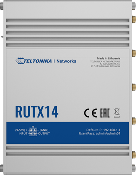 Router Teltonika RUTX14 4G LTE CAT12 (RUTX14000000)