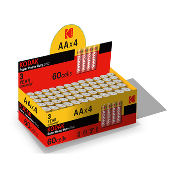 Батарейки Kodak АА (R6) пальчиковые 60 шт