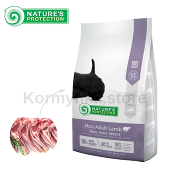 Сухой корм для взрослых собак малых пород с ягненком Nature's Protection Mini Adult Lamb Small Breeds, 2 кг (NPS45734)
