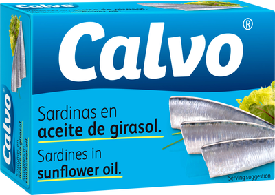 Сардини Calvo в соняшниковій олії 120 г (8410090410412)