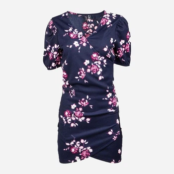 Платье-футболка короткое летнее женское Vero Moda 10265095 XS Темно-синее (6666000284662)