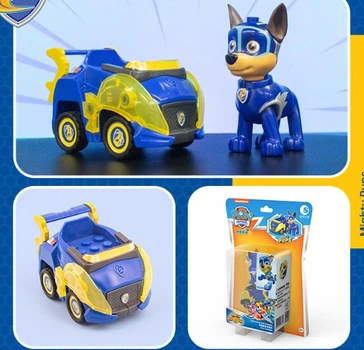 Игровая фигурка Paw Patrol Щенячий патруль v1 Гонщик с машинкой 9*5см Синий