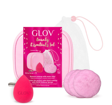 Zestaw do pielęgnacji twarzy Glov Beauty Essentials gąbeczka + worek + kosmetyczka (5907440742437)