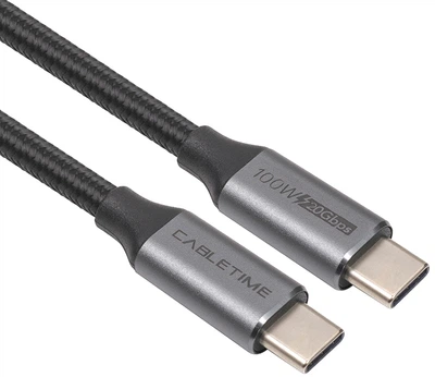 Кабель Cabletime USB-C - USB-C / ver. 3.1 / 20 Gbps / 100 W / 20 V / 5 A / 4K 60 Hz / 2 м (CA914234)