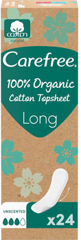 Wkładki higieniczne Carefree Organic Cotton Long 24 szt (3574661651439)