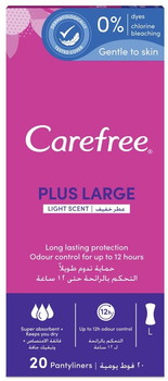 Гігієнічні прокладки Carefree Plus великі ніжні ароматизовані 20 шт (3574660039559)