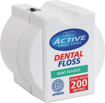 Зубна нитка Active Oral Care Dental Floss вощена М'ятна 200 м (5012251001991)