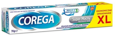Крем для зубних протезів Corega Super Strong Fixing Нейтральний смак 70 г