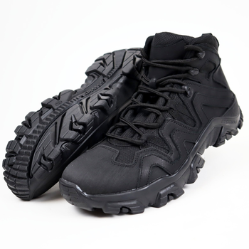 Ботинки кожаные OKSY TACTICAL Black демисезонные 41 размер