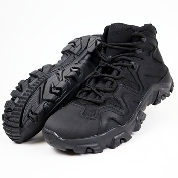Ботинки кожаные OKSY TACTICAL Black демисезонные 41 размер