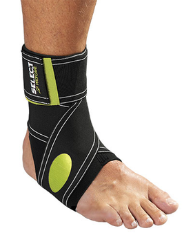 Бандаж на гомілкостоп Select Elastic Ankle Support 564-610 Чорно-зелений M 1 шт (5703543080533)