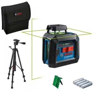 Лазерный нивелир Bosch Professional GLL 2-20 G со штативом и 4 батарейками (0601065001)