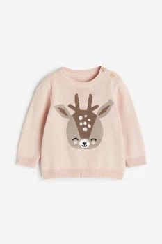 Джемпер розовый Северный олень H&M 98см (400094150)