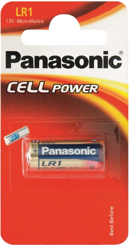 Батарейка Panasonic лужна LR1 (910А, MN9100) блістер, 1 шт (LR1L/1BE)