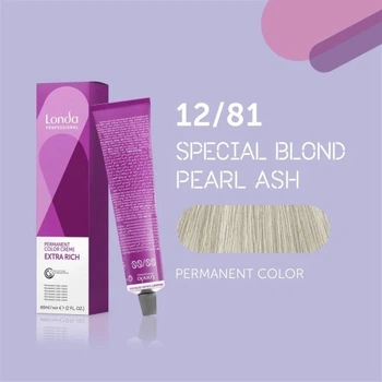 Стойкая крем-краска для волос Londa Professional Londacolor Permanent 12/81 Специальный блонд жемчужно-пепельный 60 мл