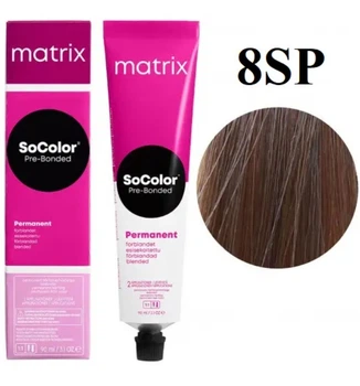 Стойкая крем-краска Matrix Socolor Pre-Bonded 8SP светлый блондин серебристый жемчужный 90 мл