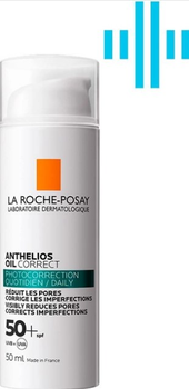 Krem-żel przeciwsłoneczny La Roche-Posay Anthelios Oil Correct SPF 50+ dla skóry problematycznej, skłonnej do przetłuszczania się i niedoskonałości 50 ml (3337875797467)