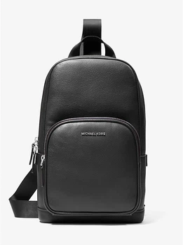 Чорний шкіряний рюкзак- слинг для чоловіків Michael Kors Cooper Pebbled Leather Sling Pack