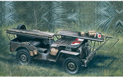 Збірна модель Italeri 1/4 Ton 4X4 Ambulance Jeep масштаб 1:35 (8001283003261)