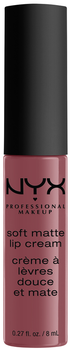 Рідка кремова помада NYX Professional Makeup Soft Matte 25 Budapest 8 мл (800897848958)