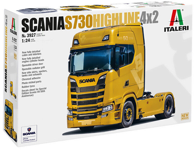 Збірна модель Italeri Scania S730 Highline 4 x 2 масштаб 1:24 (8001283039277)