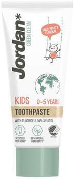 Зубна паста Jordan Green Clean екологічно чиста для дітей 0 - 5 років 50 мл (7310610024307)