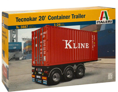 Збірна модель Italeri Tecnokar 20 Container Trailer масштаб 1:24 (8001283038874)