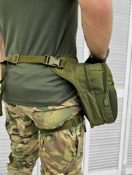 Тактична сумка поясна на ногу Tactical Bag Olive Elite