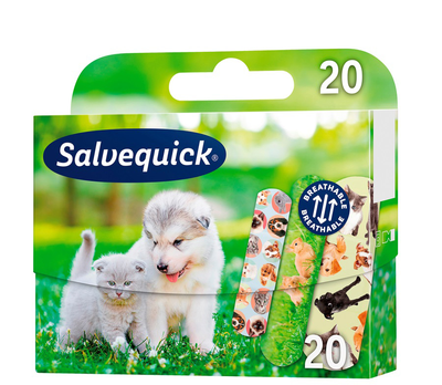 Пластир Salvequick Animal Planet для дітей 20 шт (7310610014063)