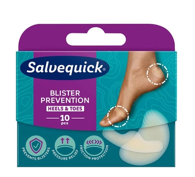 Plastry Salvequick Blister Prevention na pęcherze i otarcia (pięty i palce) 10 szt (7310616022369)