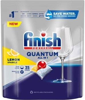 Капсули для посудомийної машини FINISH Quantum All in 1 Lemon 35 шт (5908252005222)