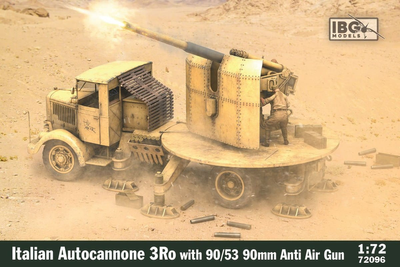 Збірна модель IBG Italian Autocannone 3Ro with 90/53 90 мм Anti Air Gun масштаб 1:72 (5907747901957)