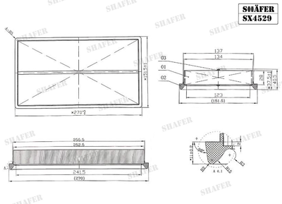 Фильтр воздушный Toyota Corolla E21, RAV 4 V, CH-R X1, Lexus ES Z10, UX AA1 (14-) SX4529 SHAFER