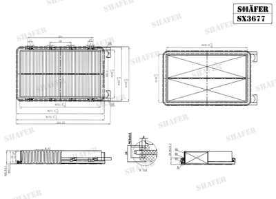 Фильтр воздушный Hyundai Tucson, Kia Sportage 1.7D-2.0D (15-) SX3677 SHAFER