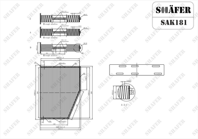 Фильтр салонный VW Caddy III/Golf V/Passat B6/Octavia 04- угольный SAK181 SHAFER