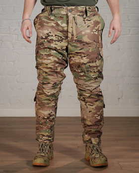 Зимние тактические брюки SoftShell с утеплителем ХОЛОСОФТ мультикам теплые водонепроницаемые XXL - (54)